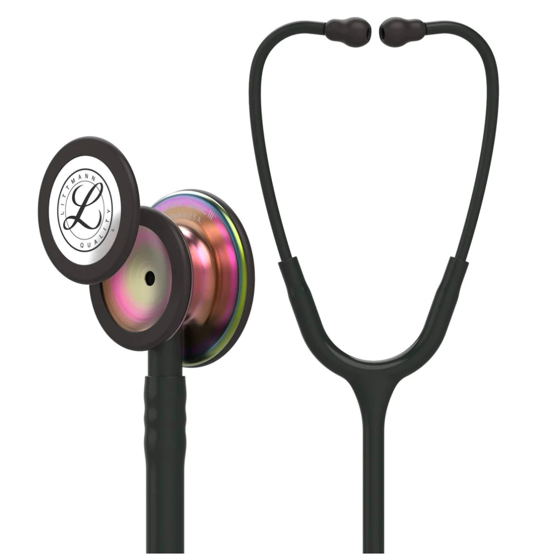 Littmann Classic III Stethoscope in Black/Rainbow - #5870