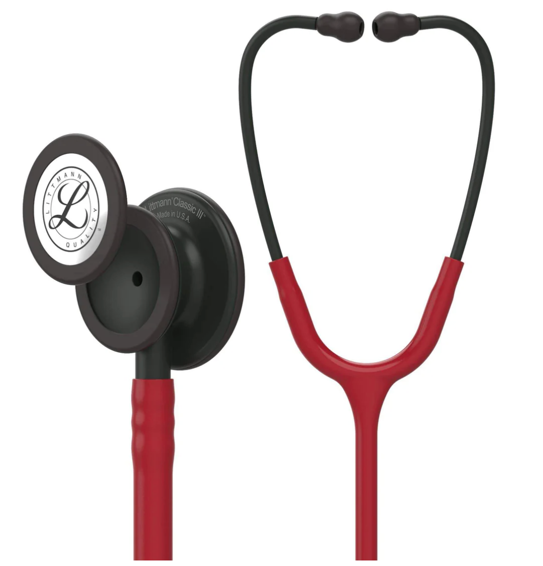 Littmann Classic III Stethoscope in Black/Burgundy - #5868
