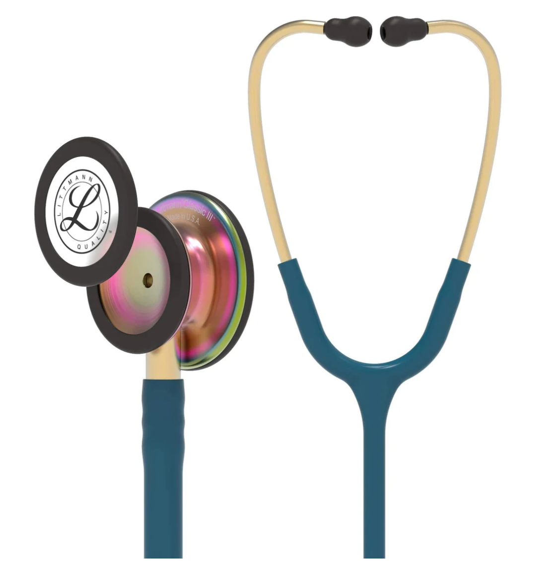 Littmann Classic III Stethoscope in Caribbean Blue/Rainbow - #5807