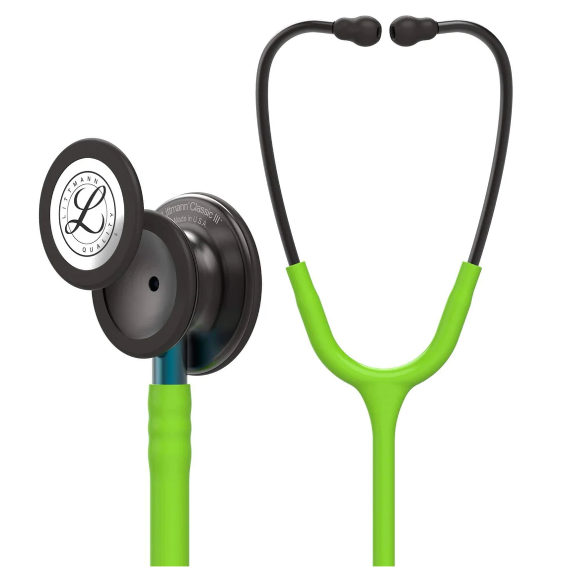 Littmann Classic III Stethoscope in Lime Green/Smoke - #5875