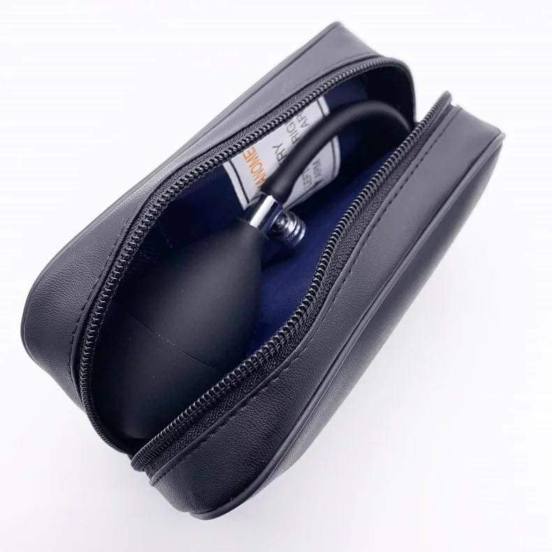 Professional-grade blood pressure monitor with dual-head stethoscope