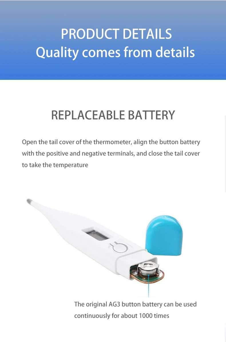 Safe and accurate thermometer for pediatric and adult use
