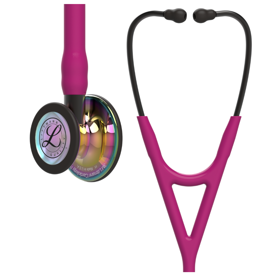 Littmann Cardiology IV Stethoscope in Raspberry/Smoke/Rainbow - #6241