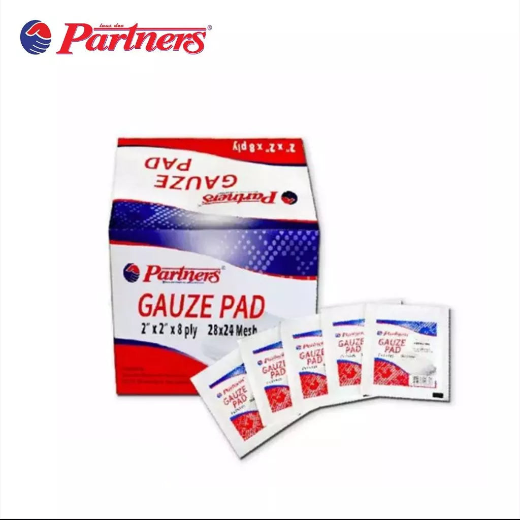 Partners Gauze Pad 2 x 2 x 8 ply Sterile - 1 box