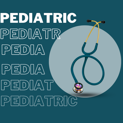 Littmann Pediatric Stethoscope in Black, Burgundy, Raspberry, Caribbean Blue, and Rainbow/Caribbean Blue