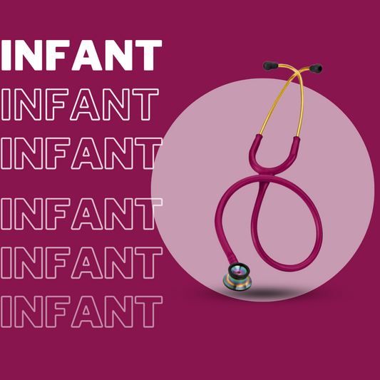 Littmann Infant Stethoscope in Black, Burgundy, Caribbean Blue, and Raspberry Rainbow