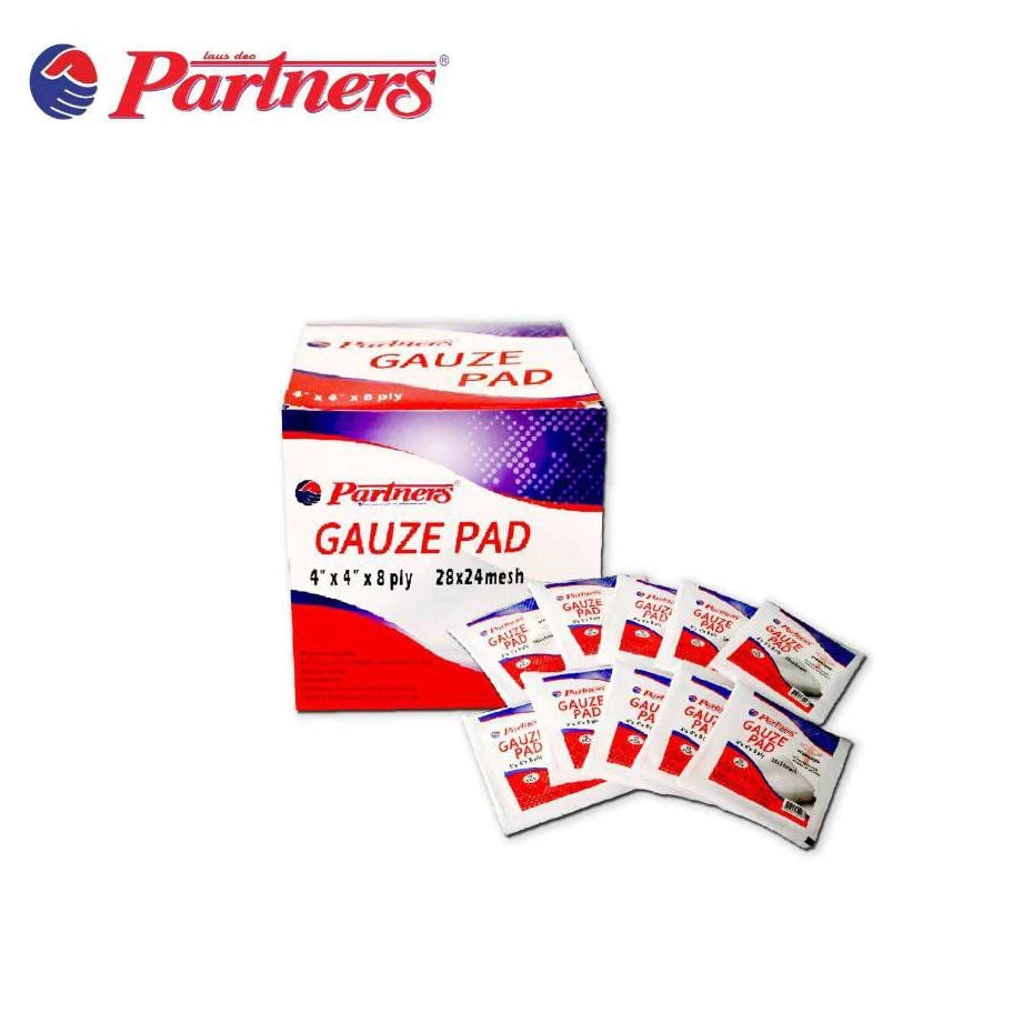 Partners Gauze Pad 4 x 4 x 8 Ply Sterile (100pcs)