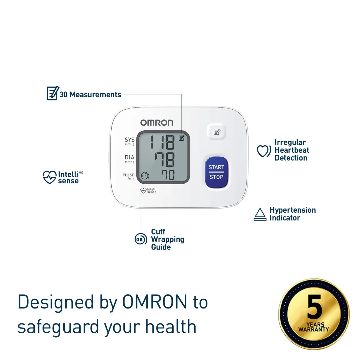 OMRON Wrist Blood Pressure Monitor HEM-6161