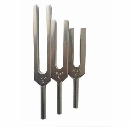 Close-up of a tuning fork for hearing and neurological tests