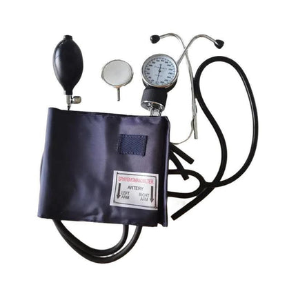 Manual sphygmomanometer with stethoscope for blood pressure monitoring