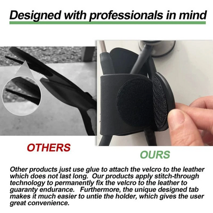 Close-up of a stethoscope holder with secure fastening