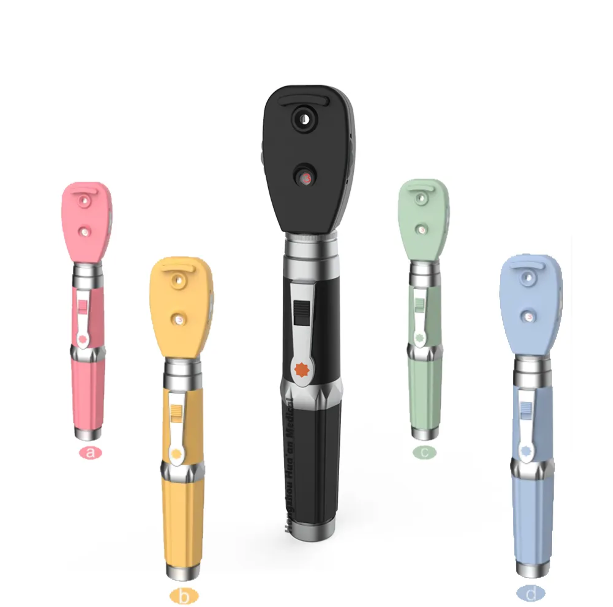 Ophthalmoscope and Otoscope Set in Black, Ceil Blue, Pearl Pink, Light Green, and Yellow