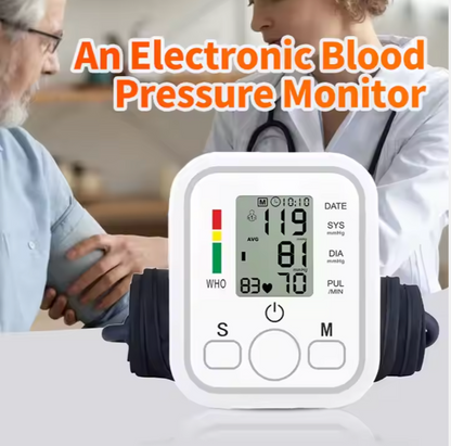 Compact and portable electronic sphygmomanometer for home use