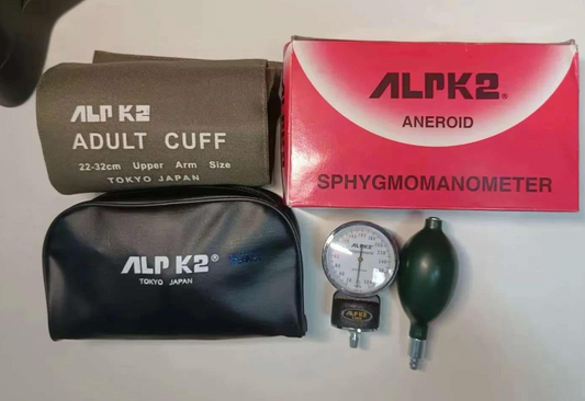Alpk2 aneroid sphygmomanometer with blood pressure cuff and gauge