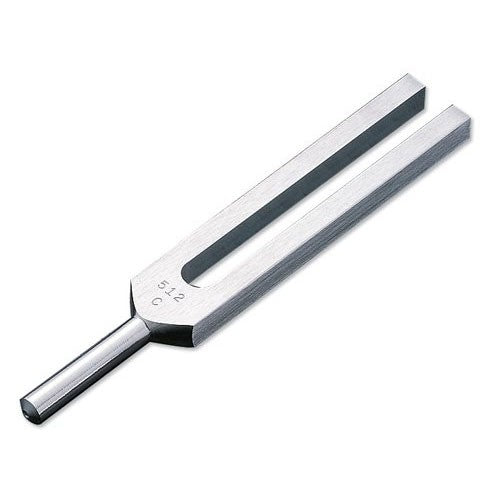 Metal tuning fork used for medical and diagnostic purposes